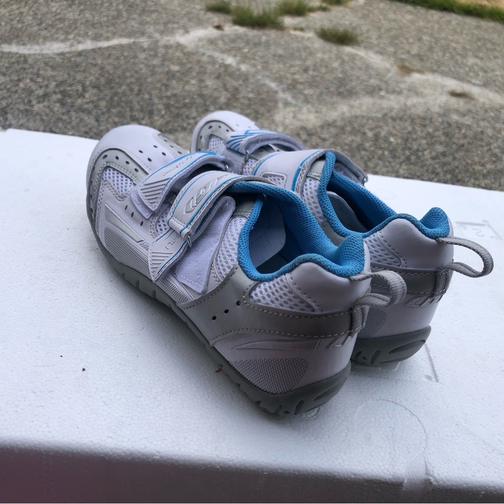 Louis Garneau Ergo Grip Cycling Shoes Women's White/Silver/Blue Size 9 - Picture 8 of 13